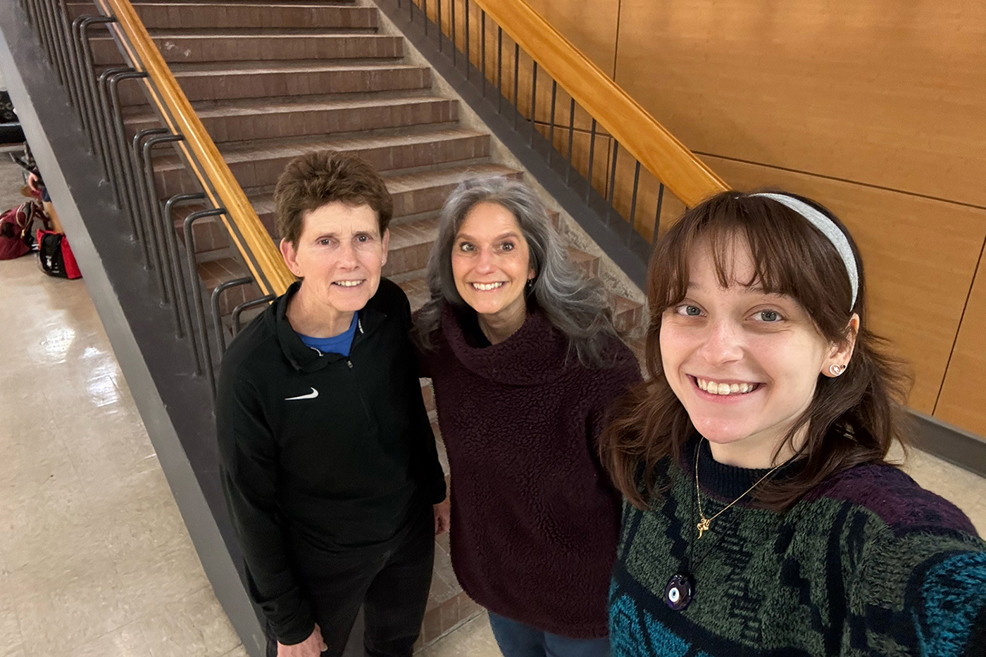 JamieLynn Gallagher with her mother and a professor they both had at RIT, Lorrie Frear.