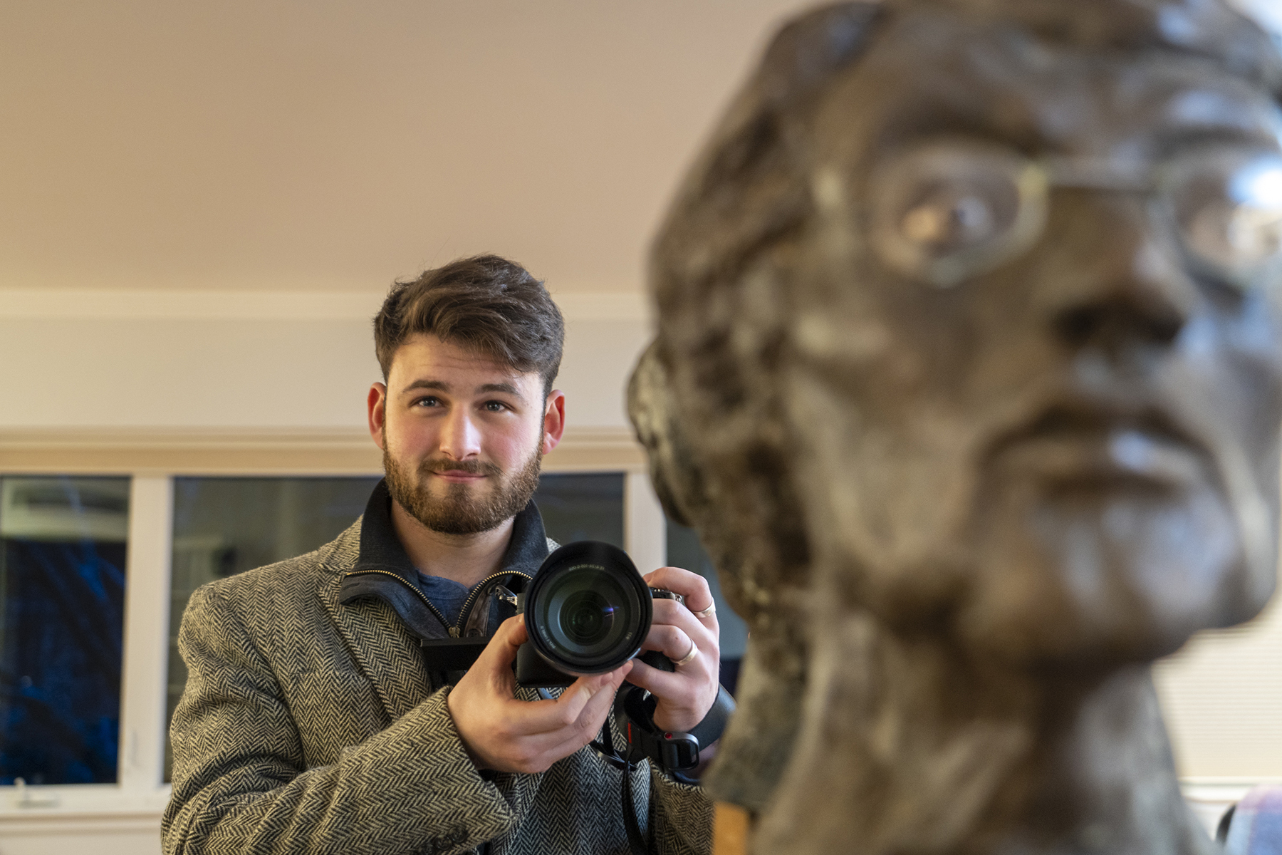 Ben Braun taking a self-portrait.