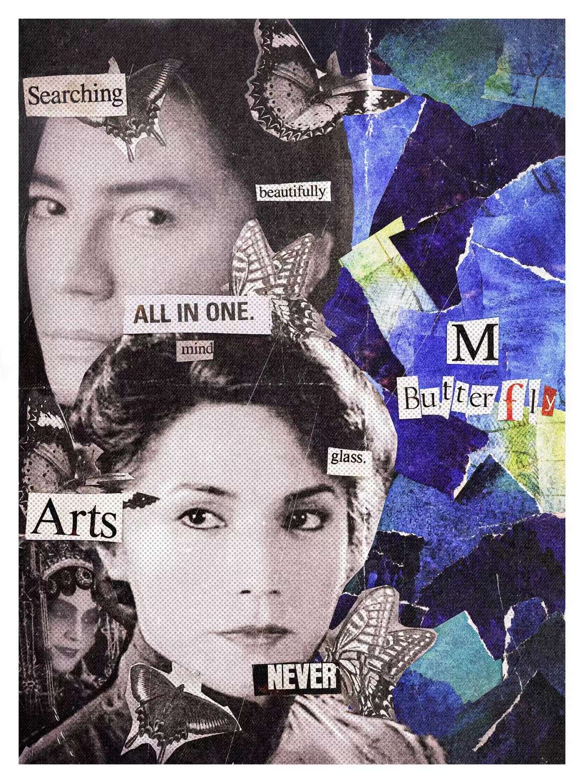 A collage of semi-blurred images.