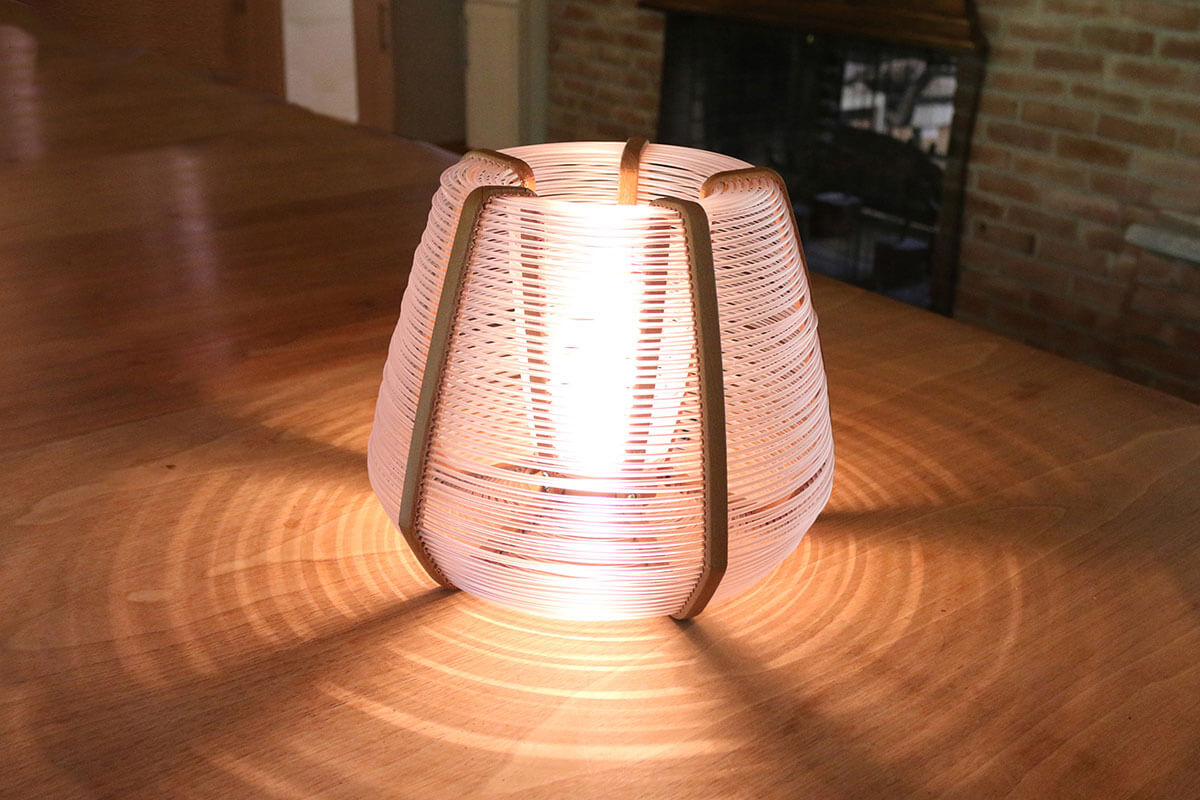 A lamp designed by Alex Lobos.