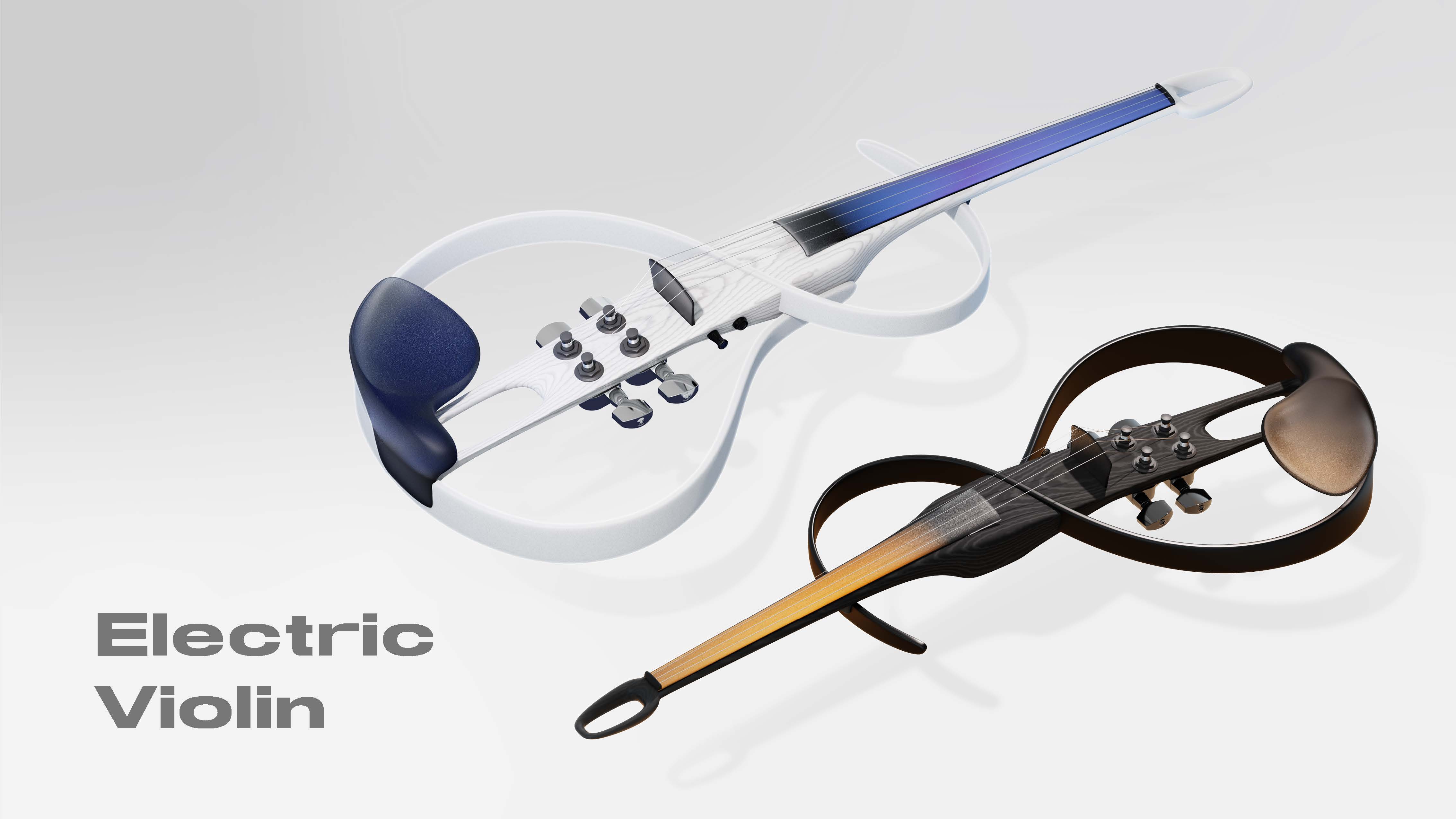 An AI rendering of an electric violin.