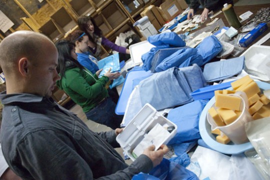 People counting supplies