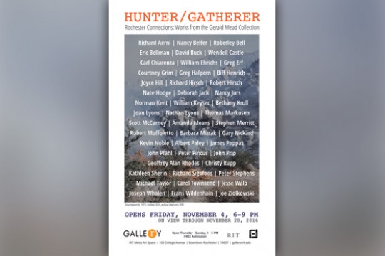 Poster for "Hunter/Gatherer" at Gallery R