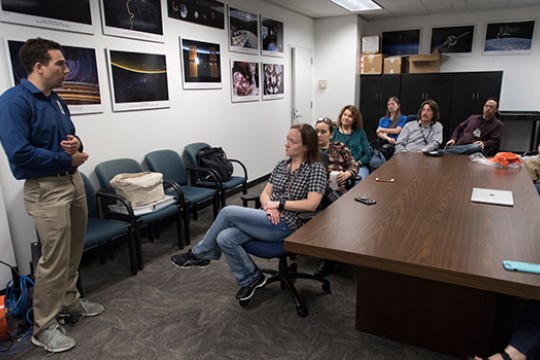 People gathered in conference room 