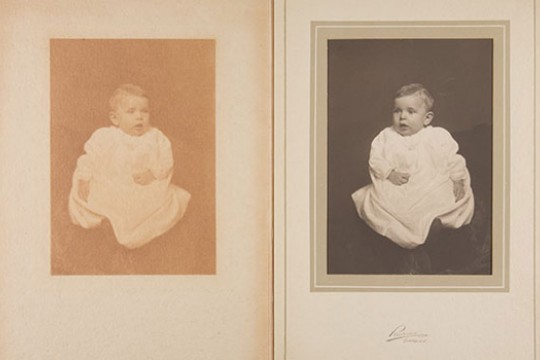 Two pictures of babies
