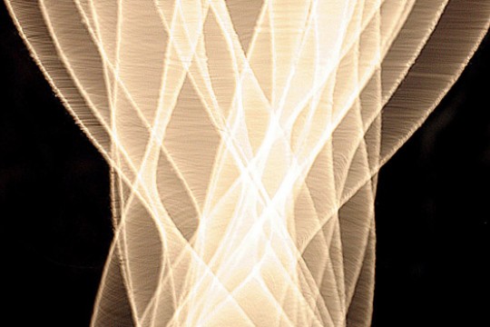 Photo of string spun showing many moving lines