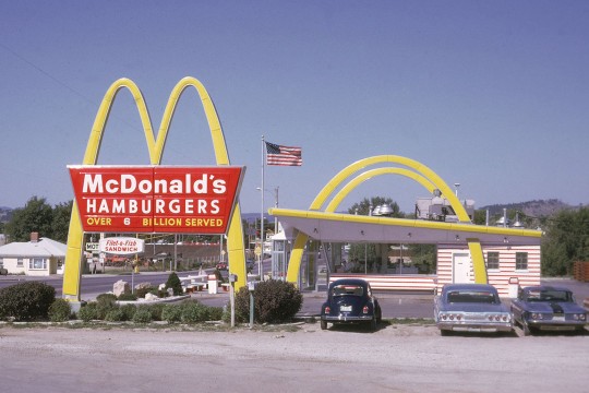 Vintage McDonald's restaurant.