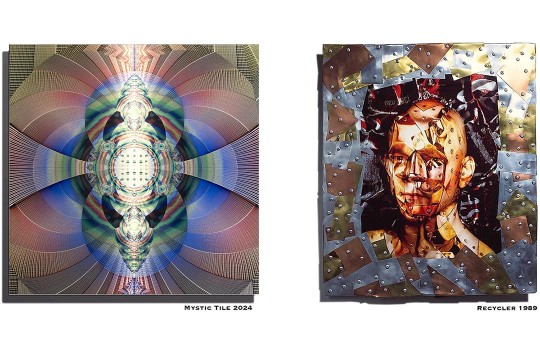 Side by side photo works by Jim Porto — one made in 2024, the other in 1989.