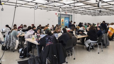 Students working in the illustration studio.