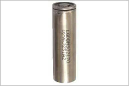 A cylindrical battery.