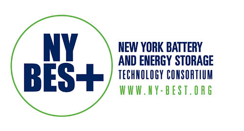 Logo for the New York Battery and Energy Storage Technology Consortium.