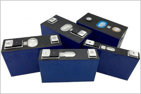 Five prismatic batteries.