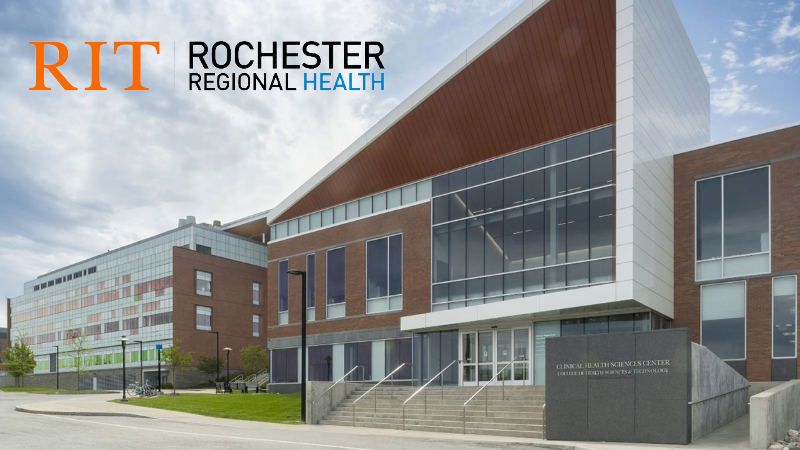 Image of the front of the Rochester Regional Health clinic at RIT campus