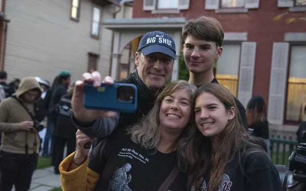 Dean Todd Jokl and family take a selfie during the Big Shot.