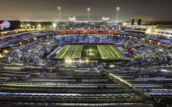 A view of Highmark Stadium from the 300 section.