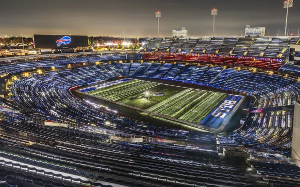 An alternative view Big Shot of Highmark Stadium from the 300-section.