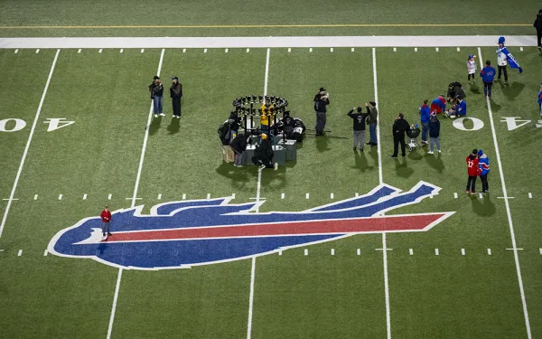 A view of the Big Shot 360-degree camera rig from the 300 section.