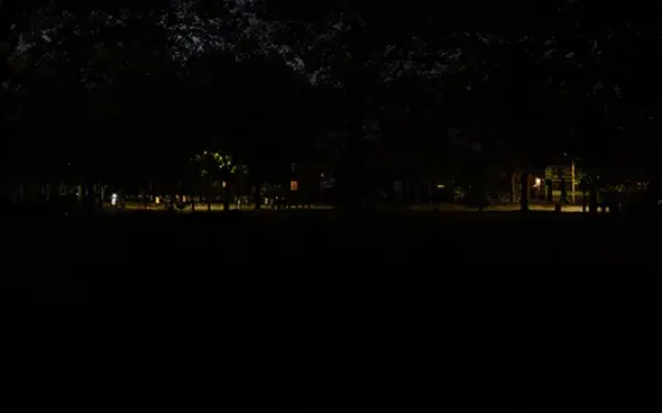 National Susan B. Anthony Museum and House and Square panorama at night