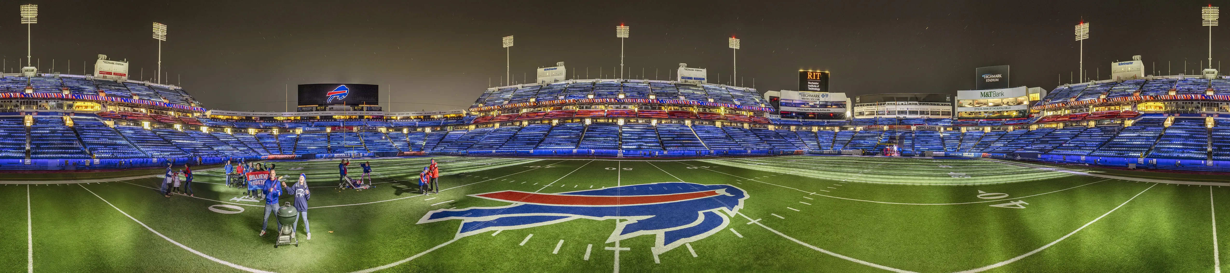 A 360-degree view of the Buffalo Bills' Highmark Stadium.