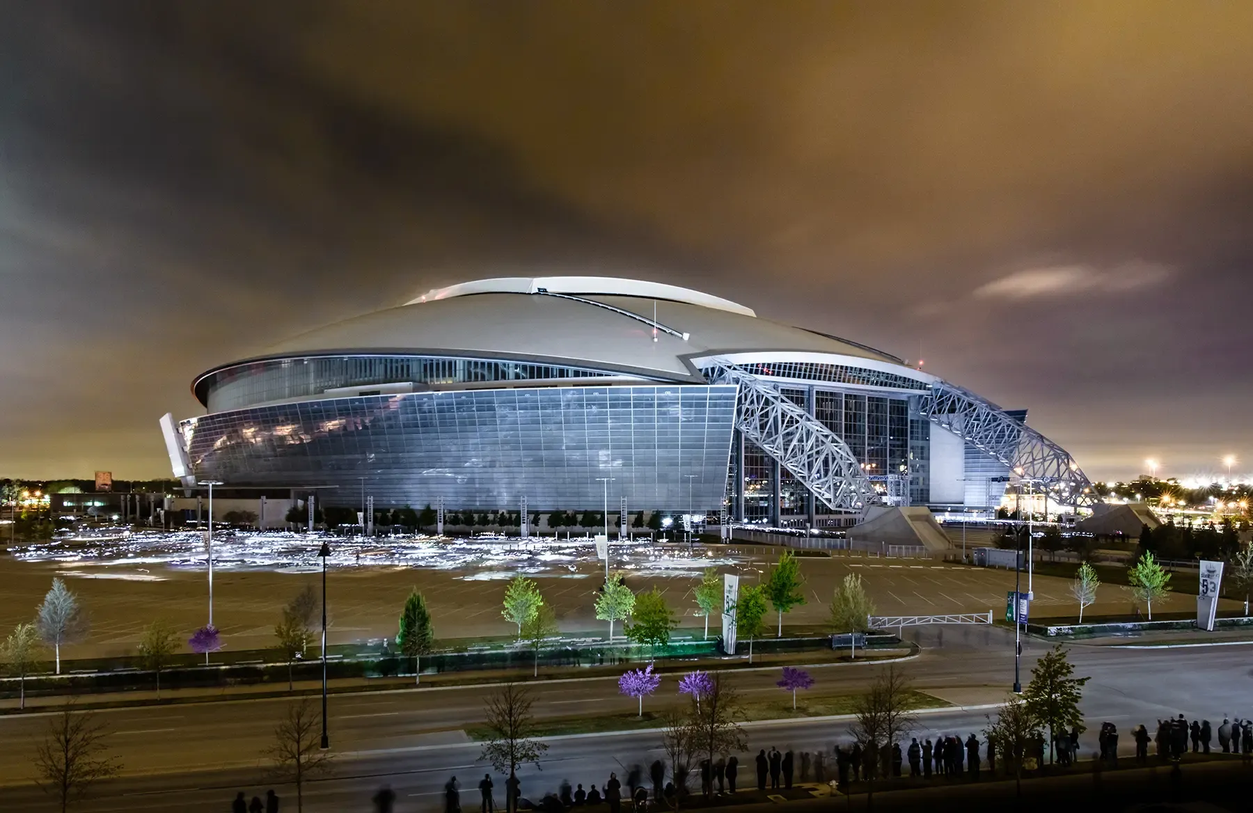 Cowboys Stadium - Arlington, Texas lit up at night