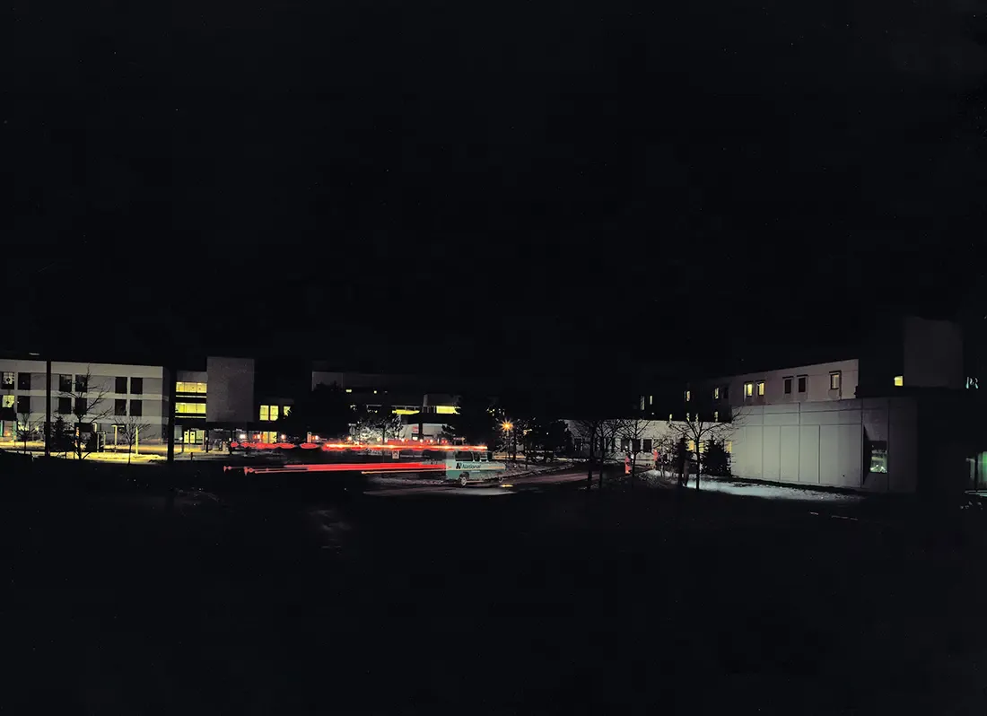 Park Ridge Hospital - Rochester, N.Y. lit up at night