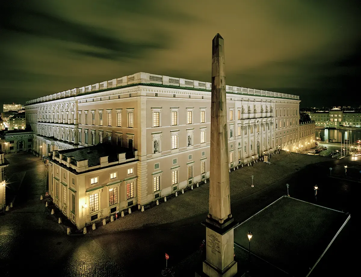 The Royal Palace - Stockholm, Sweden lit up at night