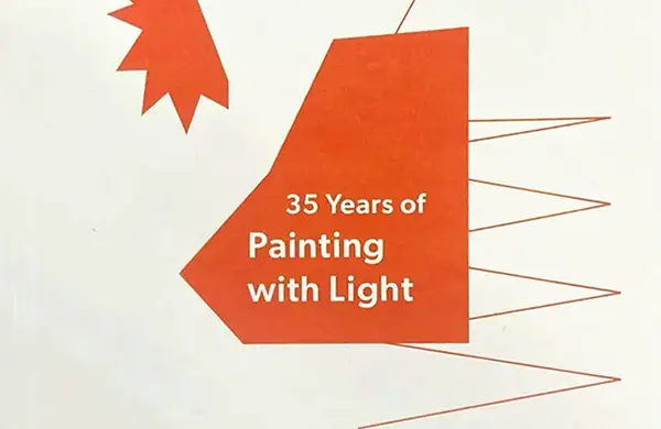 a book cover that says 35 years of painting with lights