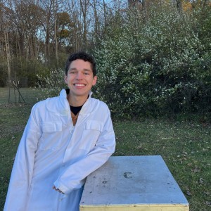 Portrait of student in front of trees