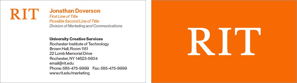 Business Card example 1