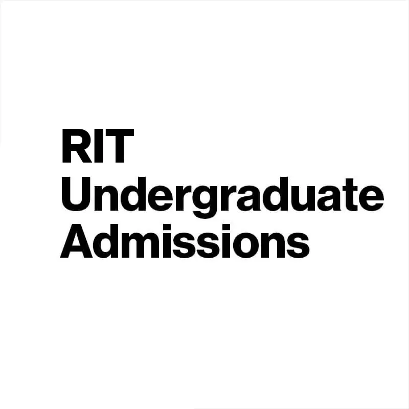 RIT undergraduate admissions lockup in a white square