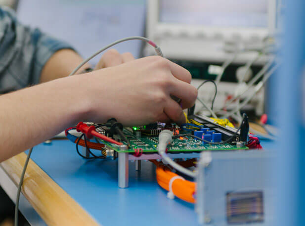 Detailed shot of circuit board