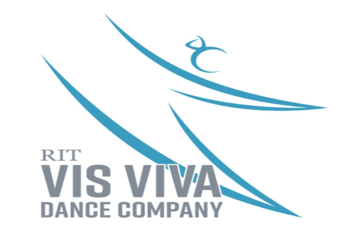 RIT Vis Viva Dance Company logo featuring a stylized blue figure in motion above the organization name.