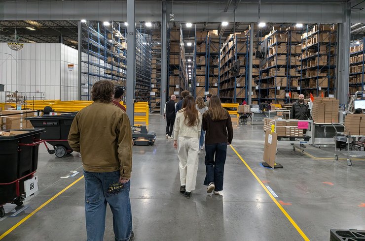 people in a warehouse