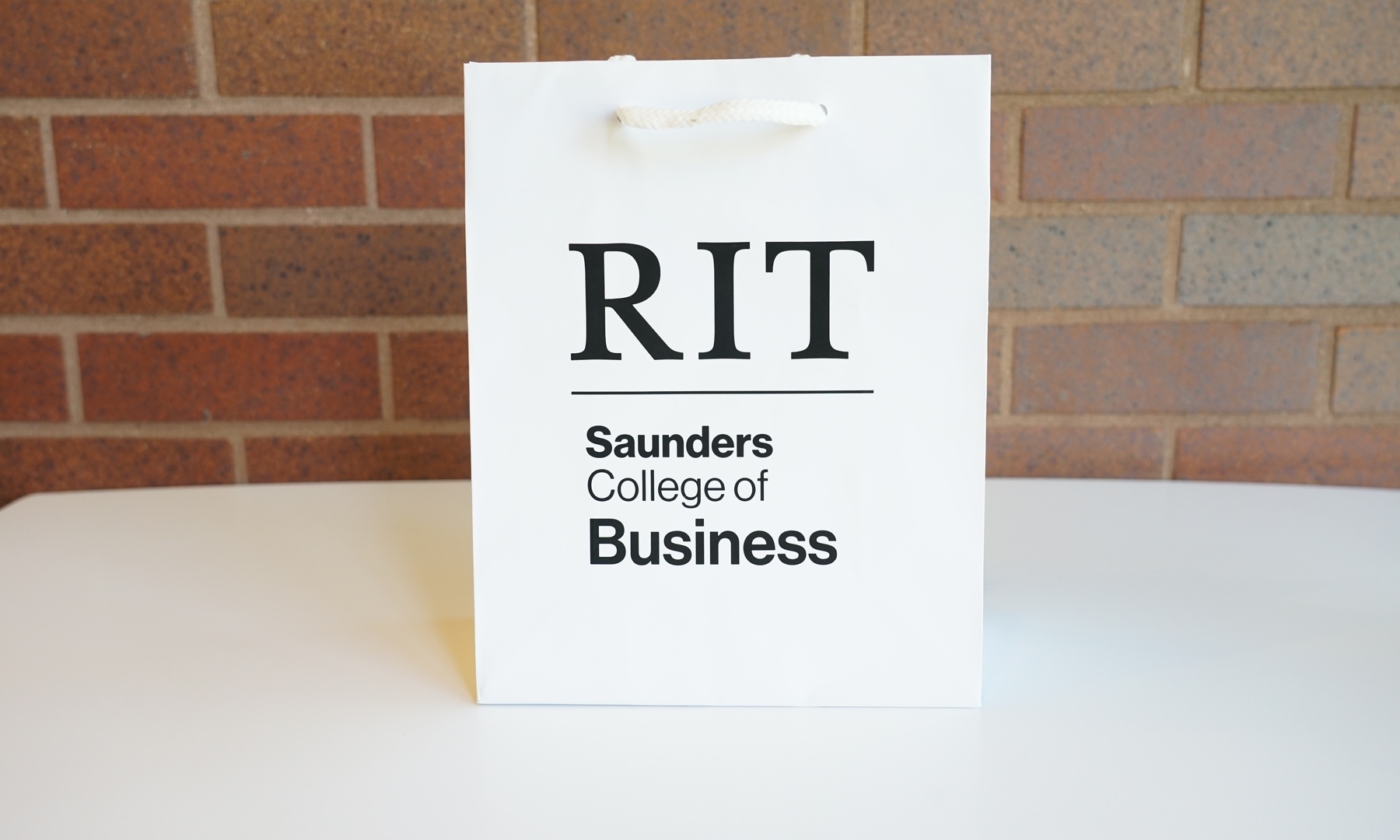 RIT Saunders White Gift Bag