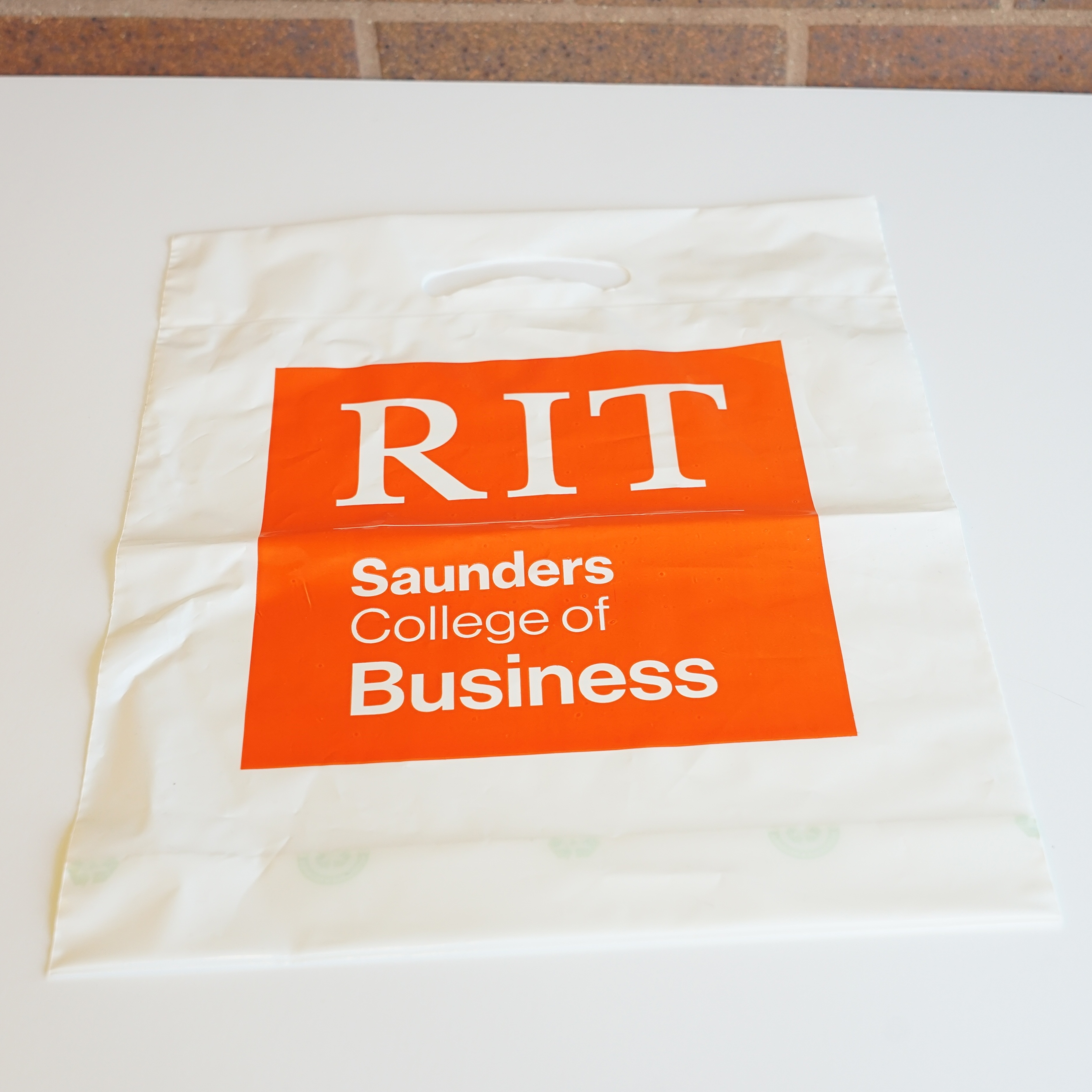 White plastic Gift Bag  