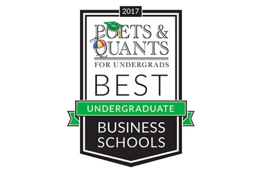 Green and black logo for Poets&Quants Best Undergraduate Business Schools.