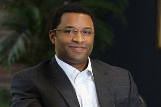 Professor posing for camera