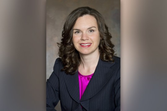 Professor posing for camera