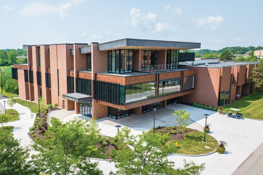 an arial view of saunders college of business