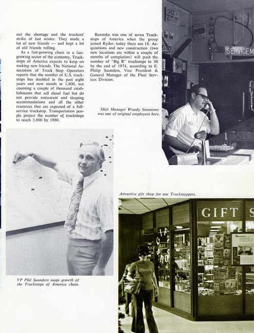 Page from an article in Ryder World Magazine featuring Mr. Saunders