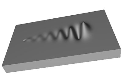 3D image of unstable wave