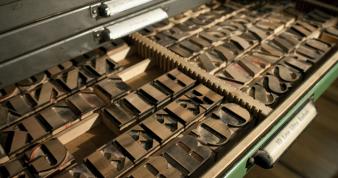 Wood Type Letter Blocks in a case