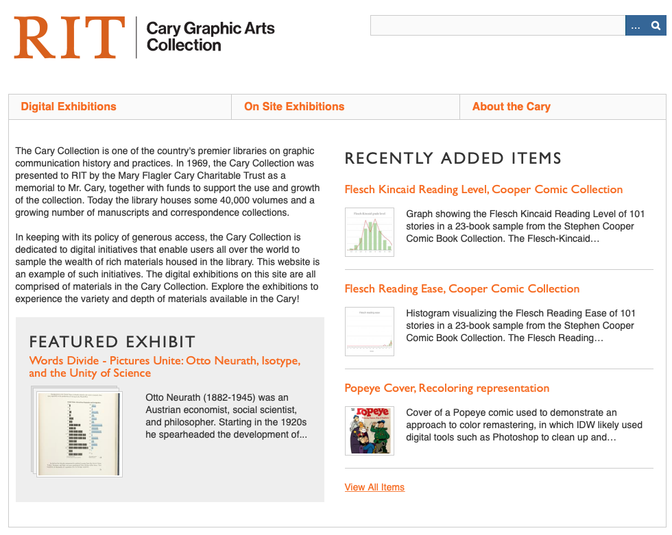 Cary Digital Exhibits