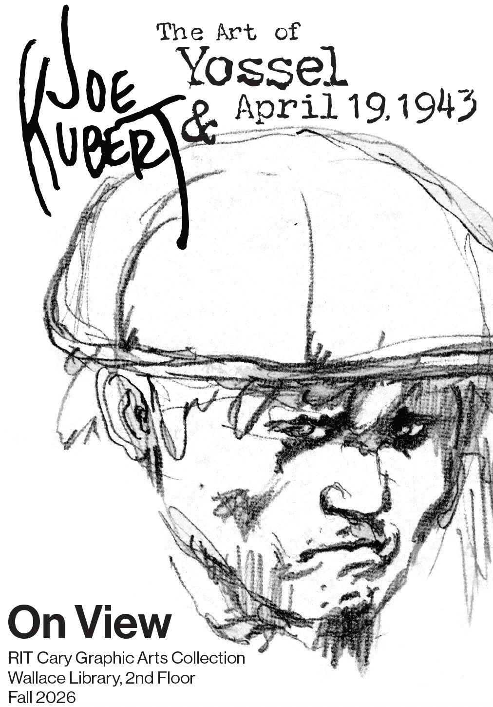 Exhibition main title with drawing of face