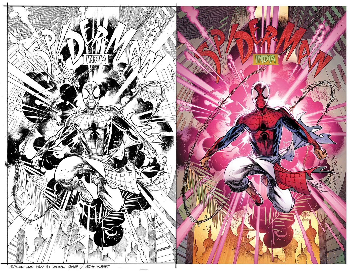 Adam Kubert, Spider-Man India #1, variant cover artwork, ca. 2023.