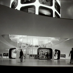 Photograph. Photo tower base [model]. Part of 1964 World’s Fair pavilion designed for Eastman Kodak, c.1962. Photographer: Ezra Stoller © Esto.