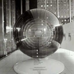 Photograph. Exhibit detail, uranium sphere, of The Atom in Action. Designed for Union Carbide Corporation, c.1961. Photographer: Ezra Stoller © Esto.