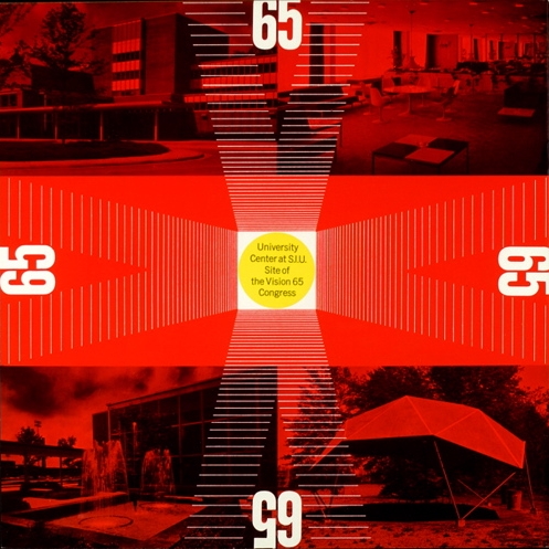 Back cover. Vision 65 conference program, 1965. Designed by Burtin.