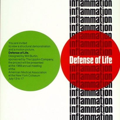 Invitation. Inflammation: Defense of Life exhibit shown at American Medical Association meeting, New York Coliseum, July 13-17, 1969.