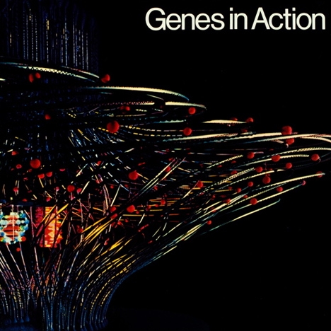 Cover. Chromosome: Genes in Action exhibit booklet, 1966. Designed by Burtin.